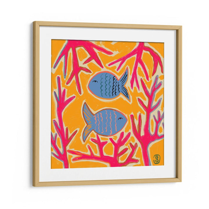 Colorful PISCES III, ZODIAC poster featuring artistic fish design, perfect for astrology lovers and home décor.