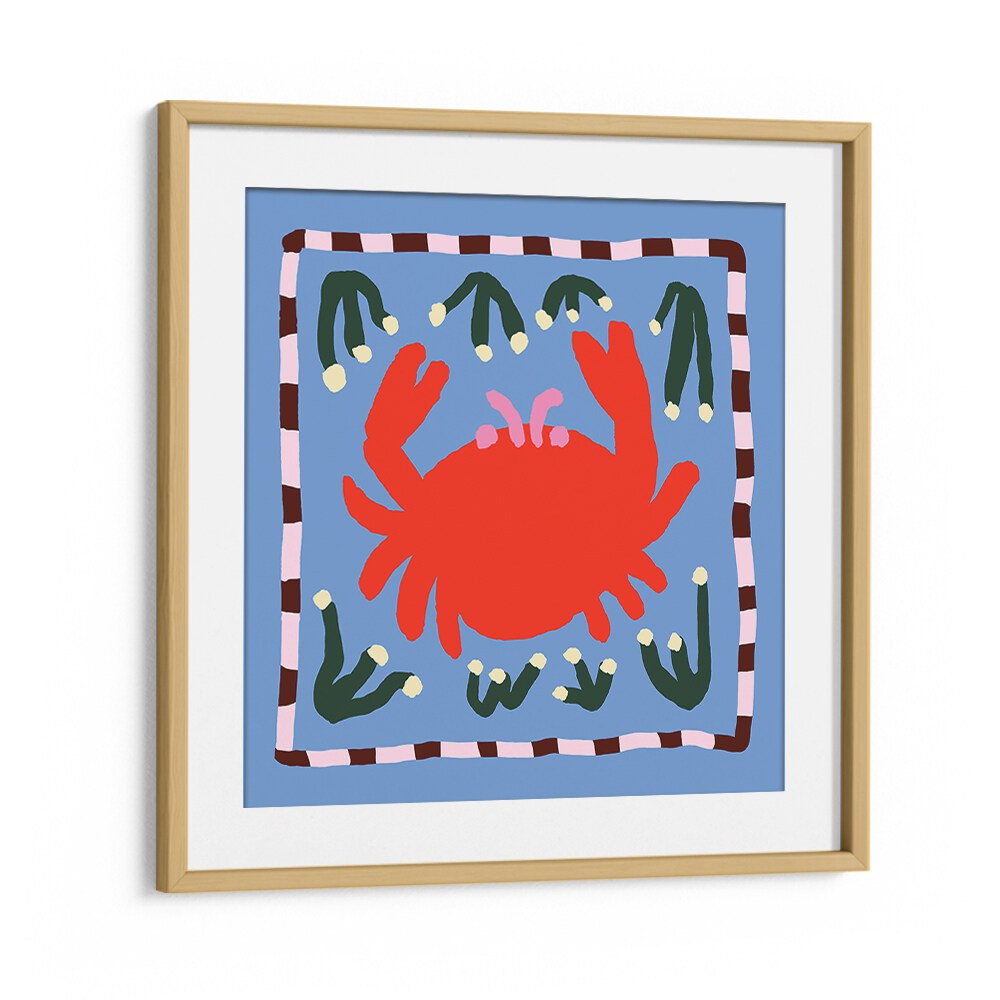 Vibrant CRAB, KITCHEN POSTERS add charm to your culinary space, perfect for seafood lovers and home cooks alike.