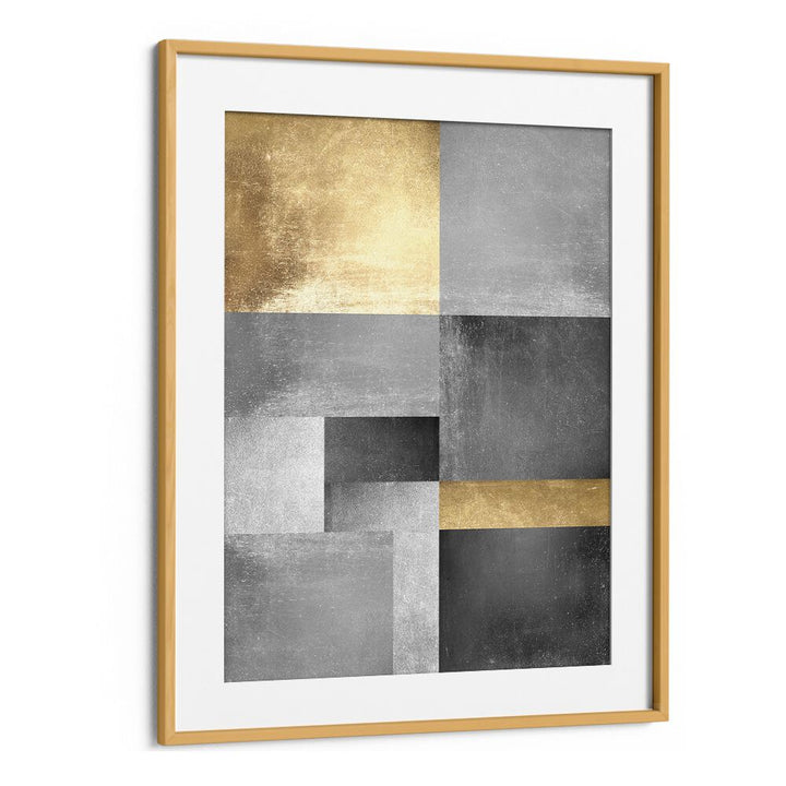 Stunning GOLD TEXTURES V, GEOMETRIC ART PRINTS featuring gold and silver tones, perfect for modern elegance at home.