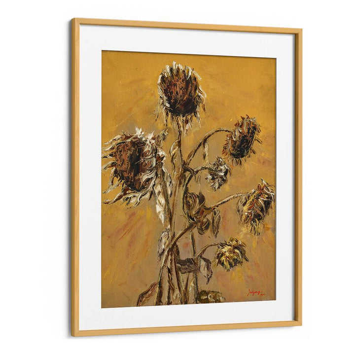 Bold and vibrant, SUNFLOWER V, FLORAL FLOWER PAINTINGS captures the essence of nature on a warm background.