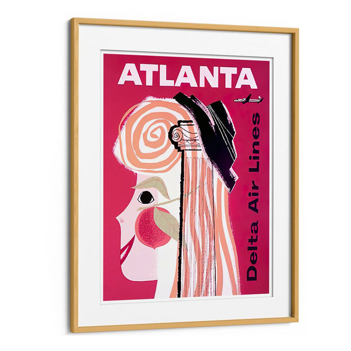 Stylish ATLANTA I, VINTAGE TRAVEL POSTERS design featuring retro art, perfect for enhancing your space with nostalgia.