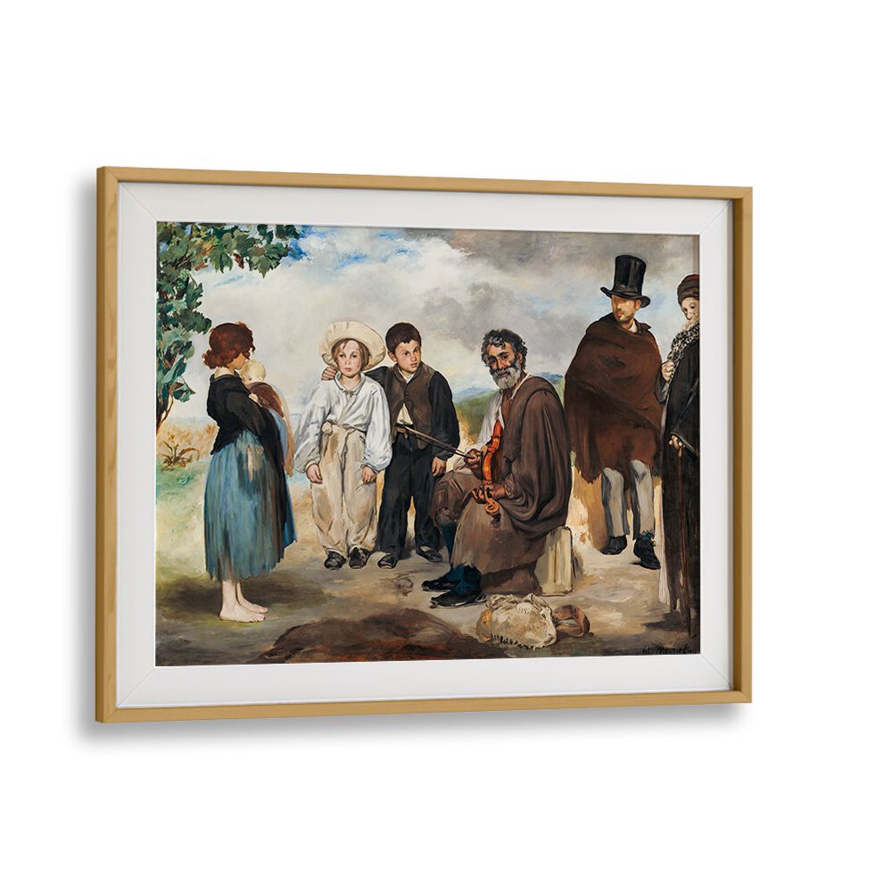 THE OLD MUSICIAN (1862)  , VINTAGE PAINTINGS