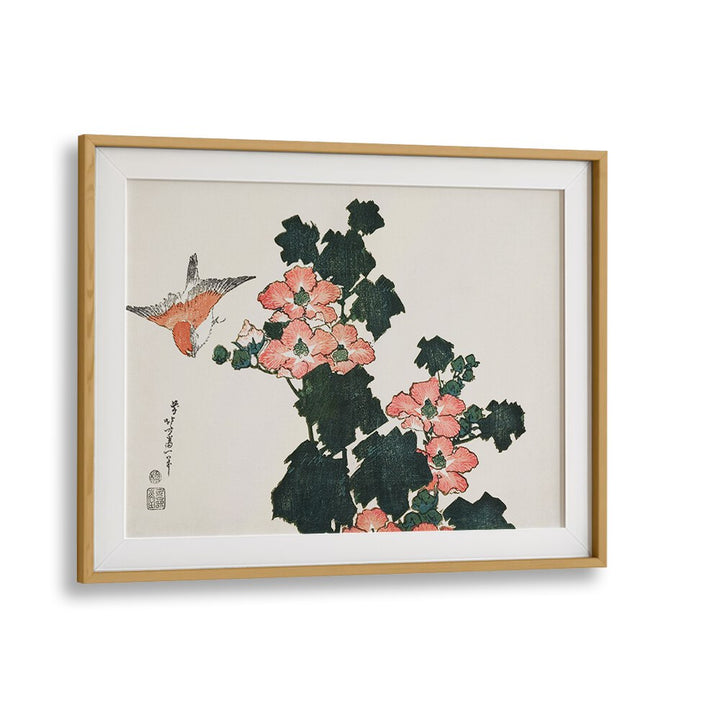 RED ROSES AND BIRD  , VINTAGE PAINTINGS