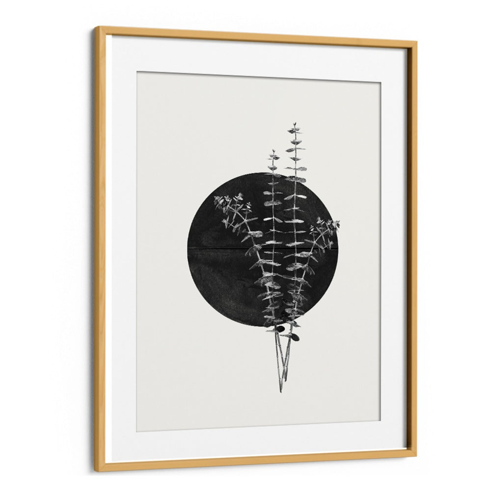Elegant PLANT AND BLACK SUN, FLORAL FLOWER PAINTINGS showcasing a stunning abstract design perfect for modern decor.