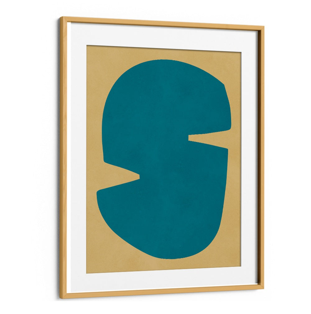 Modern ORGANIC ART XVI, GEOMETRIC ART PRINTS featuring a captivating teal design, ideal for contemporary spaces.
