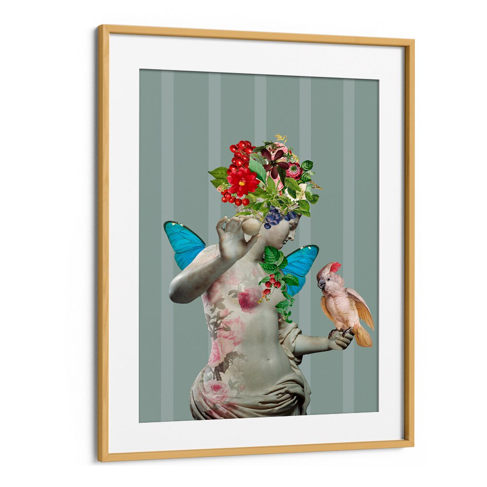 Stunning altered art print "DELICATE WOMEN VII" by Andrea Haase, showcasing femininity and resilience beautifully.