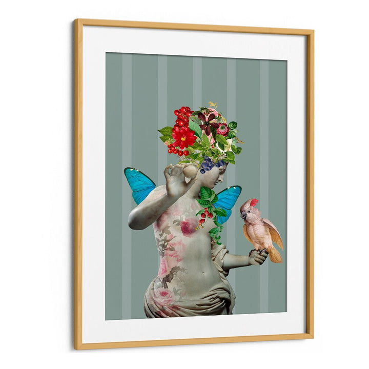 Stunning altered art print "DELICATE WOMEN VII" by Andrea Haase, showcasing femininity and resilience beautifully.