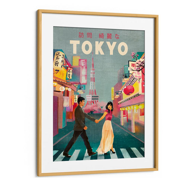 Stylish TOKYO JAPAN, TRAVEL POSTERS showcasing vibrant street life and culture, perfect for art lovers.