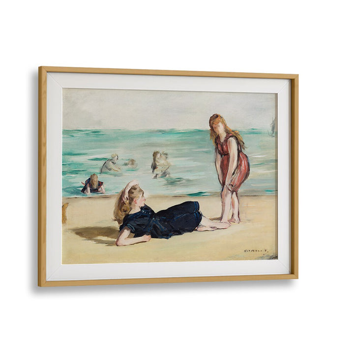 ON THE BEACH  , VINTAGE PAINTINGS