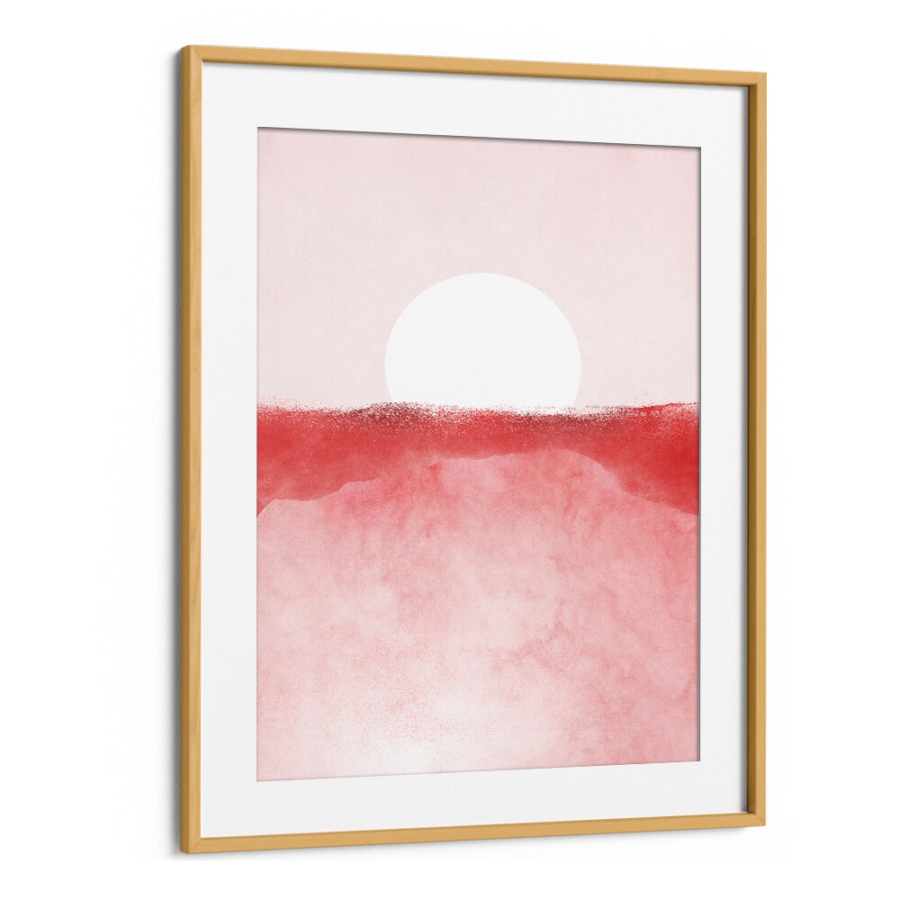 Minimal Landscape Pink I features soft pink hues and a serene sun, perfect for enhancing tranquil spaces.