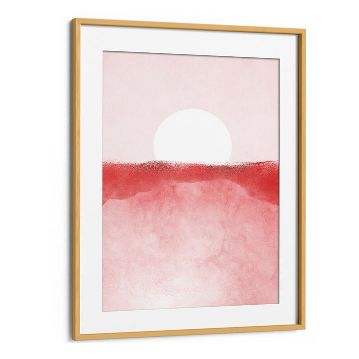 Minimal Landscape Pink I features soft pink hues and a serene sun, perfect for enhancing tranquil spaces.