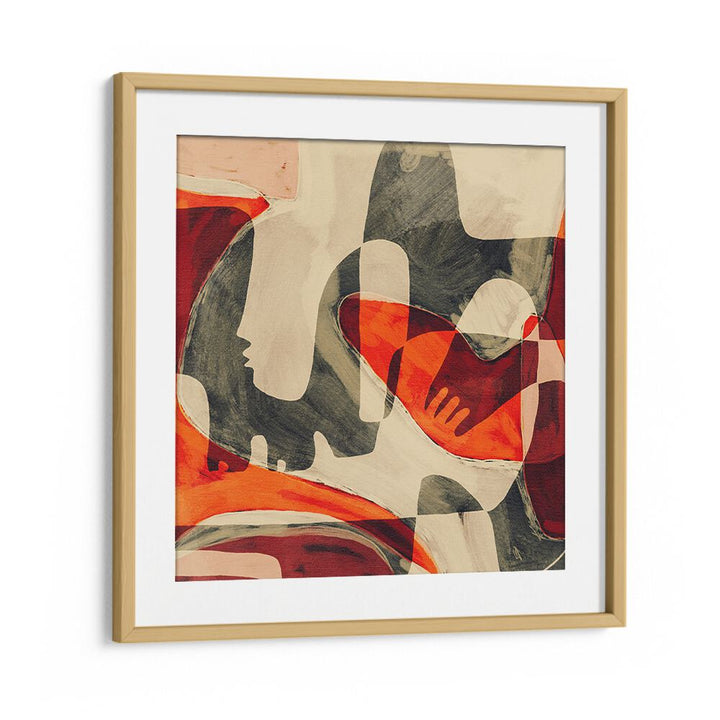 Elegant UNFOLDING III, BOHO ART PAINTINGS featuring abstract shapes and warm colors, perfect for modern decor.