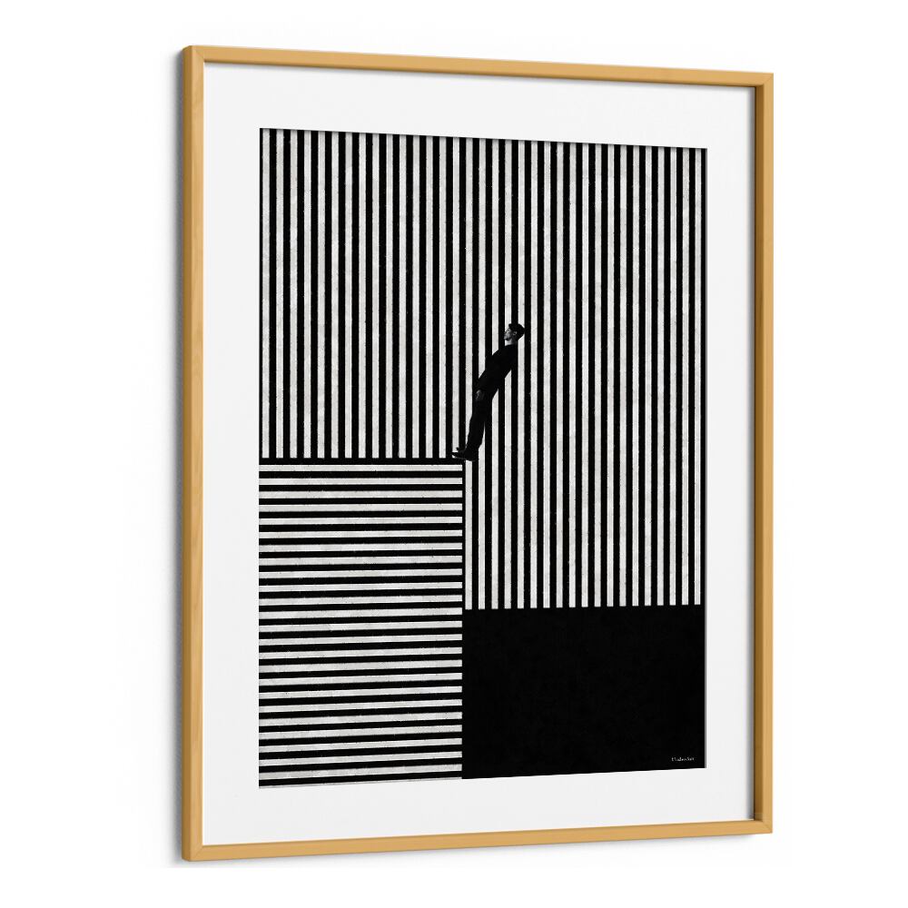Stylish STRIPED ILLUSION, GEOMETRIC ART PRINTS by Underdott, perfect for modern home or office decor.