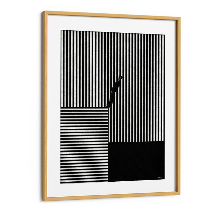 Stylish STRIPED ILLUSION, GEOMETRIC ART PRINTS by Underdott, perfect for modern home or office decor.