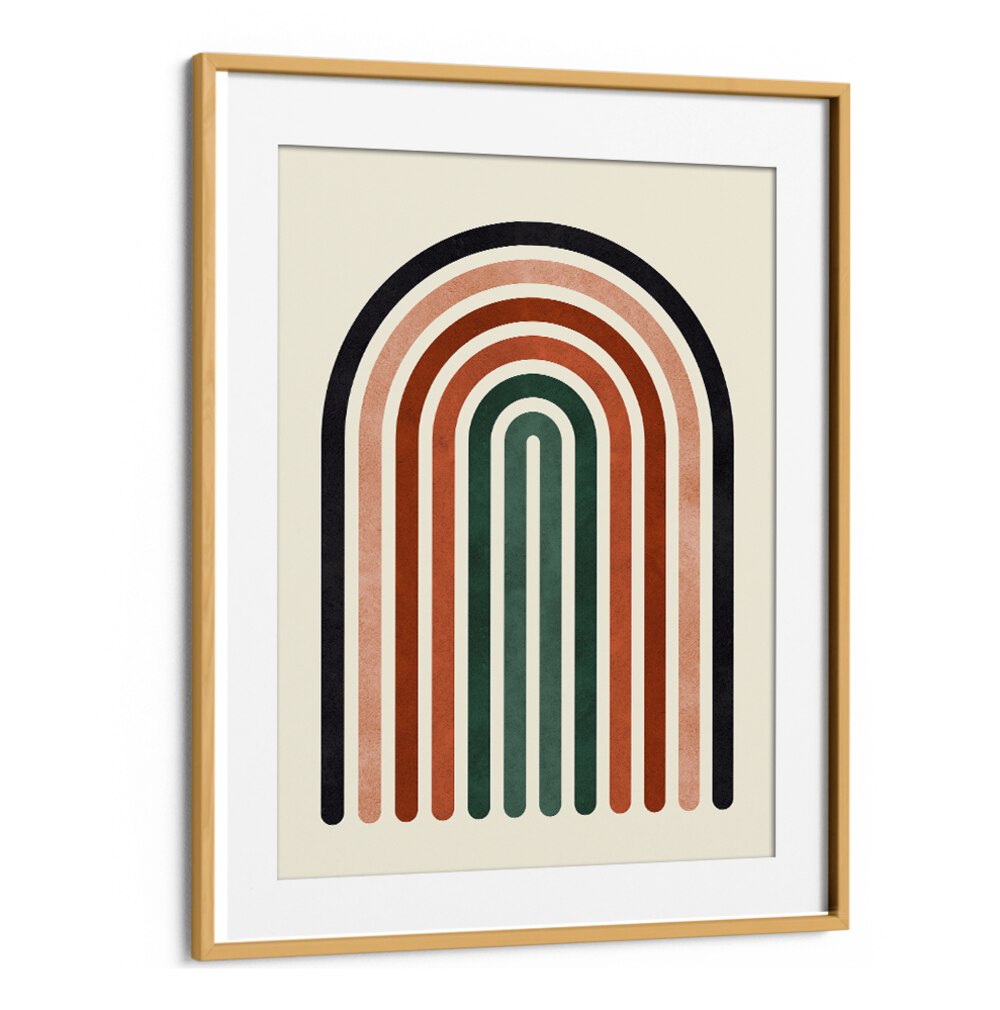Colorful LINES AND ARCS V, BOHO ART PAINTINGS featuring a modern design, perfect for enhancing your space.