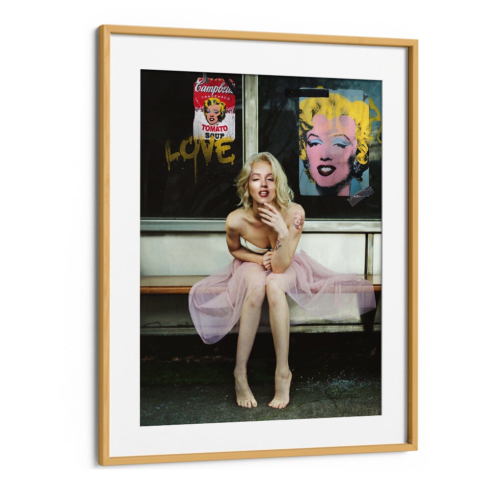 NEW MARILYN, ALTERED ART PRINTS showcase a modern twist on Marilyn Monroe's iconic beauty in a captivating frame.