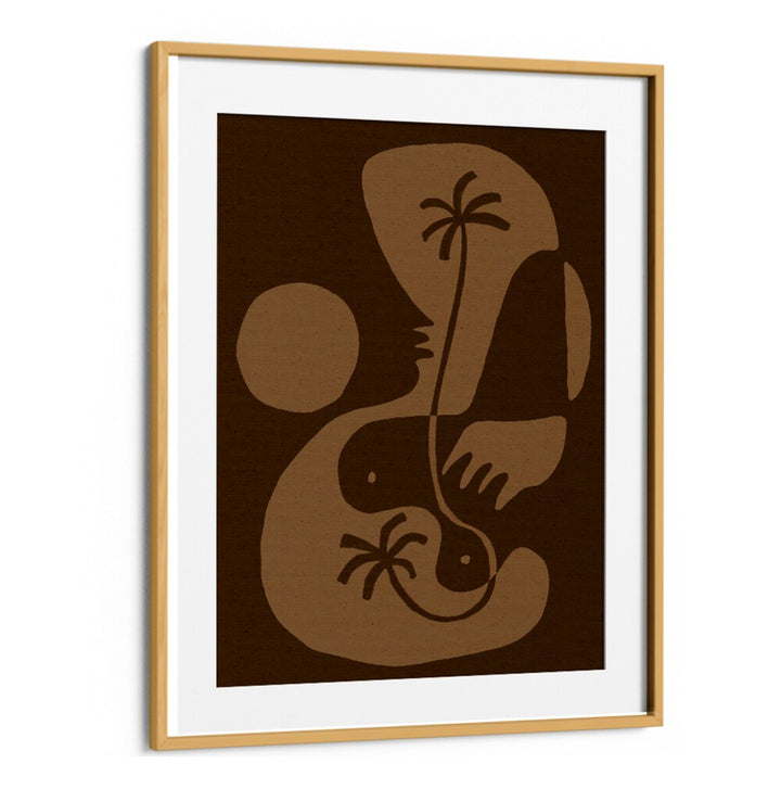 Stylish THE LAND STORY V, BOHO ART PAINTINGS framed artwork, perfect for enhancing any modern space.