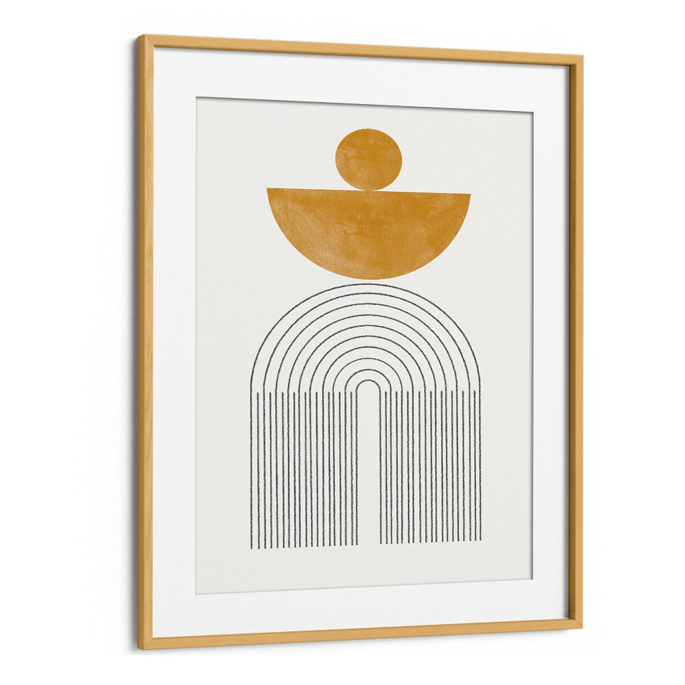 ARCH COMPOSITION VII, BOHO ART PAINTINGS by THE MIUUS STUDIO, features elegant abstract design in a modern frame.