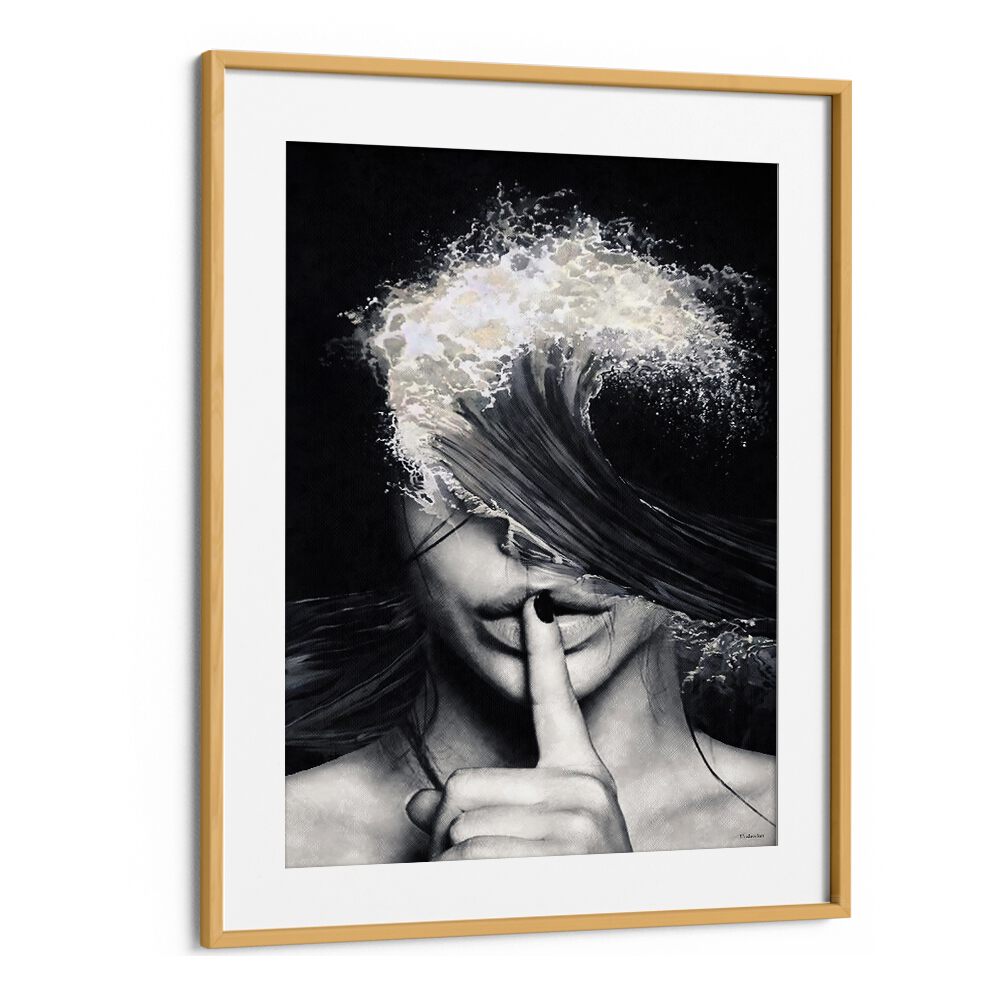 Surreal art print "Secrets and Waves" by Underdott, blending dreams and reality in a captivating design.