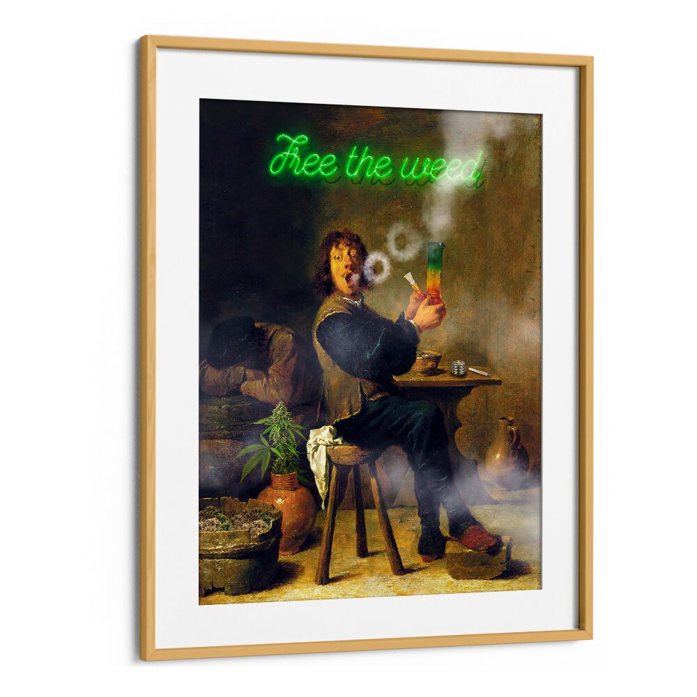 "FREE THE WEED, ALTERED ART PRINTS by DIKHOTOMY features a vibrant design, perfect for enhancing your space creatively."