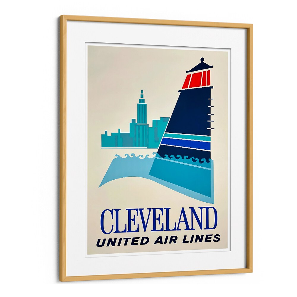 CLEVELAND AIR LINES, VINTAGE TRAVEL POSTERS showcase nostalgic designs perfect for travel lovers' decor.