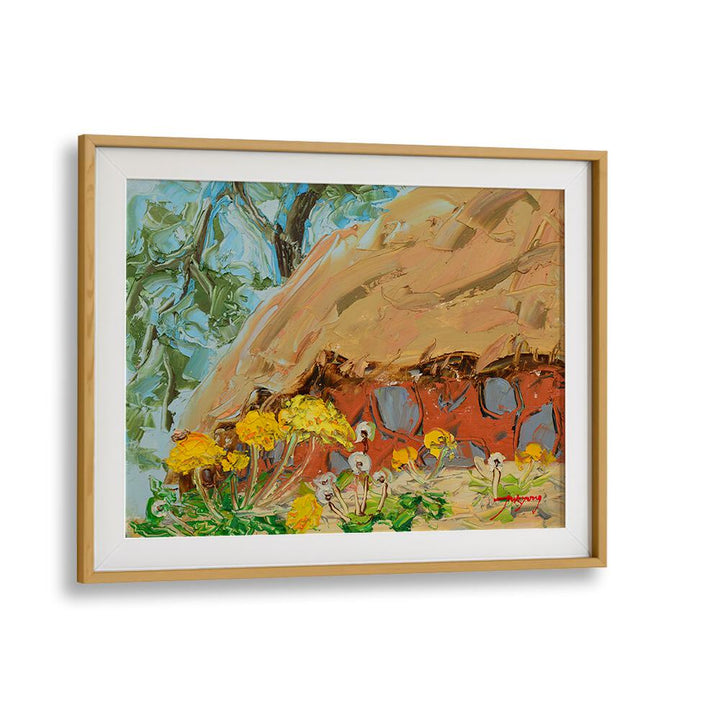 Bright and vibrant DANDELION CANVAS, FLORAL FLOWER PAINTINGS, perfect for enhancing your home decor.