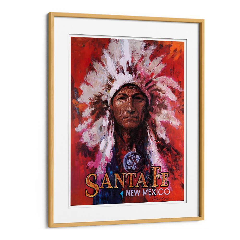 Colorful SANTAFE NEW MEXICO, VINTAGE TRAVEL POSTERS showcasing rich culture and history, perfect for home decor.