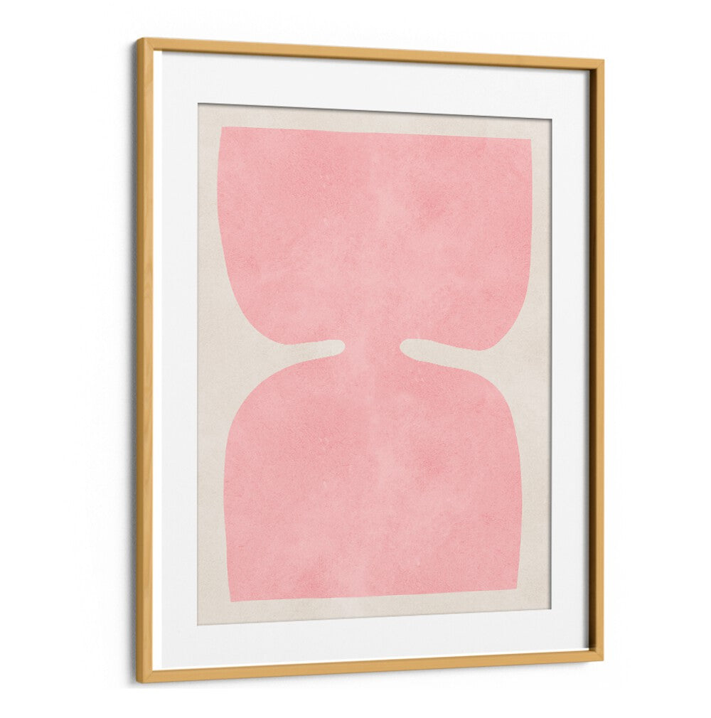 Stylish ORGANIC IV, GEOMETRIC ART PRINTS featuring soft pink shapes, perfect for enhancing any art lover's space.