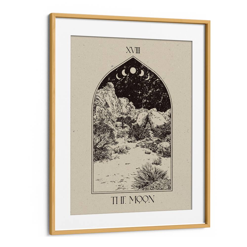 Framed poster of THE MOON I , ZODIAC design, perfect for adding a celestial touch to your home decor.