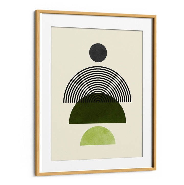 LINES AND CIRCLES IV, BOHO ART PAINTINGS features geometric shapes in a modern frame, perfect for enhancing creativity.
