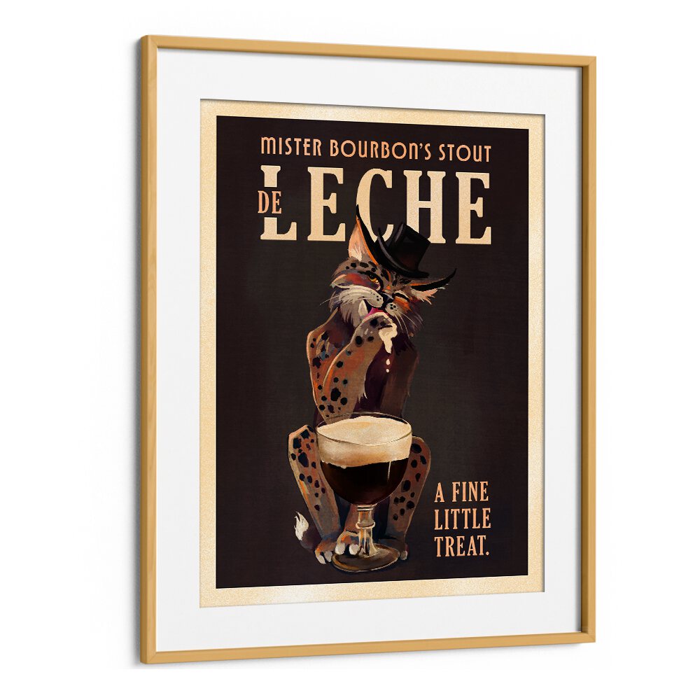 Whimsical BOURBON CAT, BAR art featuring a stylish feline enjoying a drink, perfect for cat lovers and bars.