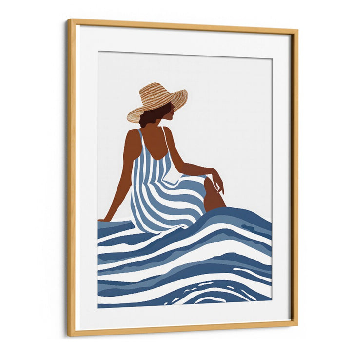 Stylish girl in striped dress, portraits highlighting elegance and comfort, perfect for modern chic aesthetics.