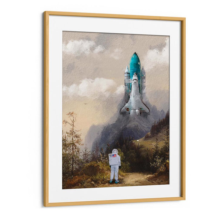Surreal "Missed the Shuttle, Altered Art Prints" by Dikhotomy; a stunning addition to elevate your space.