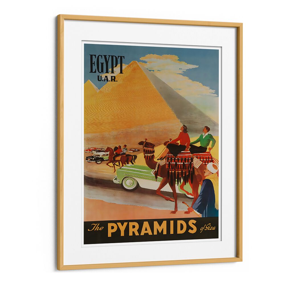 Stunning EGYPT I, VINTAGE TRAVEL POSTERS showcasing the Pyramids of Giza, perfect for travel enthusiasts.
