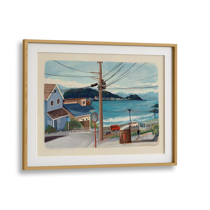 Stunning JAPAN CITY, TRAVEL POSTERS showcasing vibrant coastal scenery, perfect for transforming your living space.