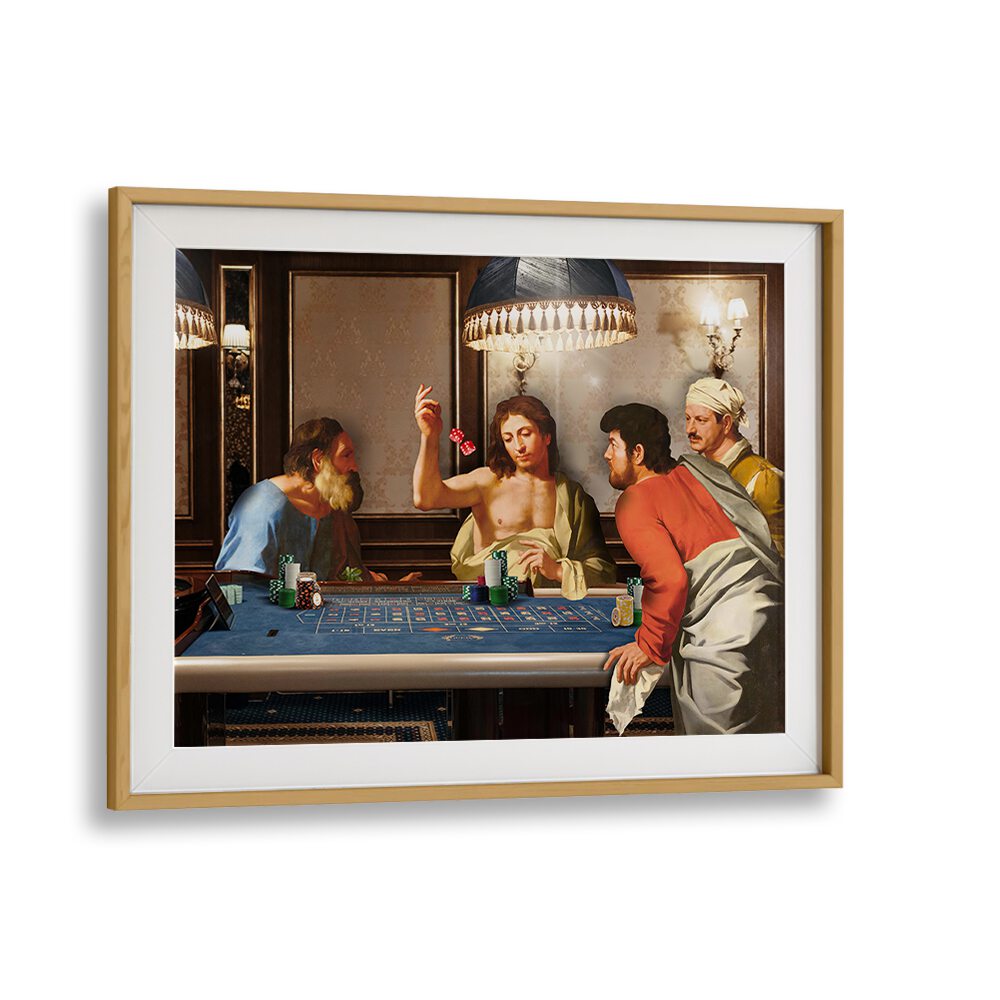 Casino Gang, altered art prints by Dikhotomy, showcase a unique gambling scene with vibrant colors and classic motifs.