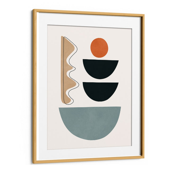 Colorful SEMICIRCLES V, BOHO ART PAINTINGS featuring geometric shapes, perfect for modern decor and educational inspiration.