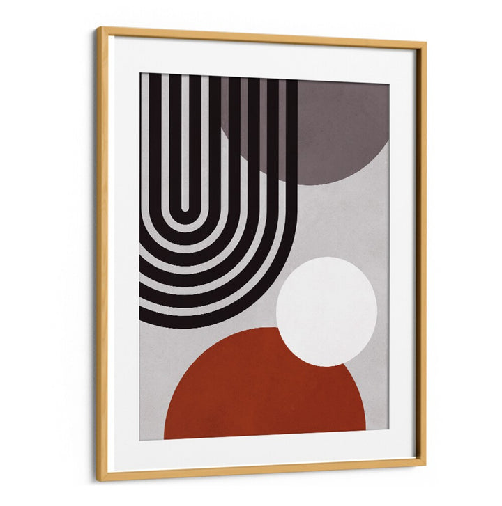 Modern LINES AND CIRCLES XII, BOHO ART PAINTINGS featuring geometric shapes in earthy tones, perfect for any decor.