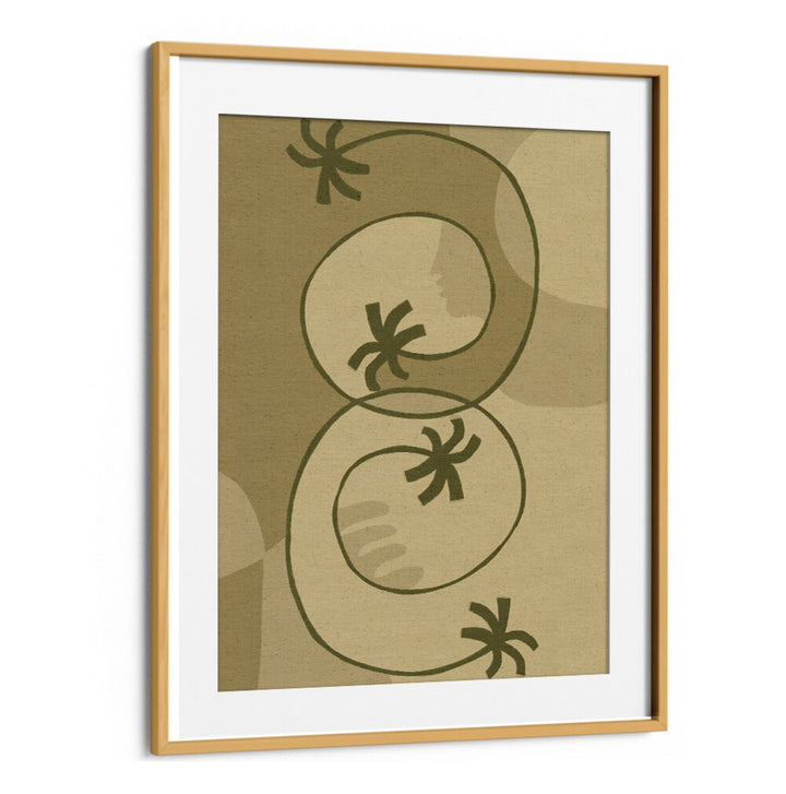 Stylish beige and green design of THE LAND STORY III, BOHO ART PAINTINGS, perfect for modern decor.