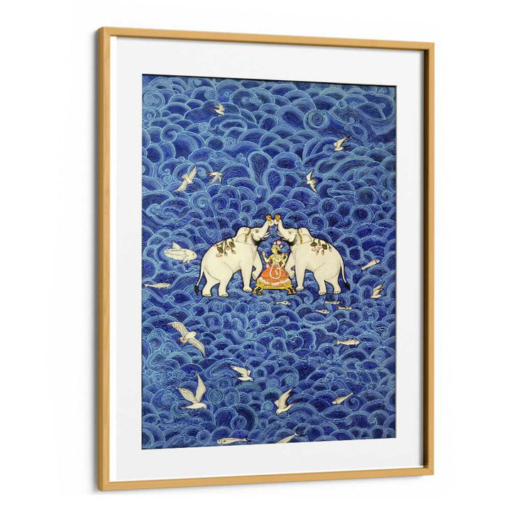 Exquisite SHRI LAXMI, INDIAN ART PAINTINGS featuring elephants, perfect for enhancing your home decor.