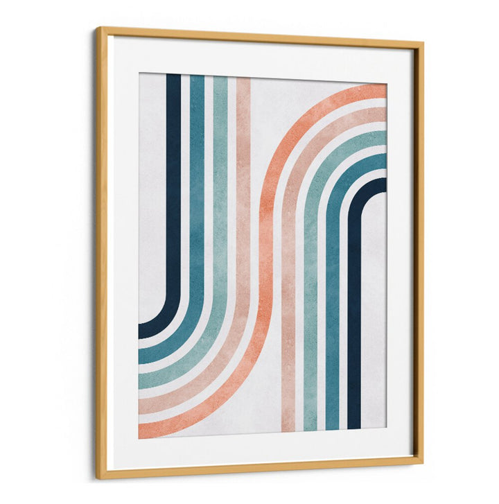 Elegant LINES AND ARCS II, GEOMETRIC ART PRINTS feature vibrant curves and colors, perfect for modern decor.