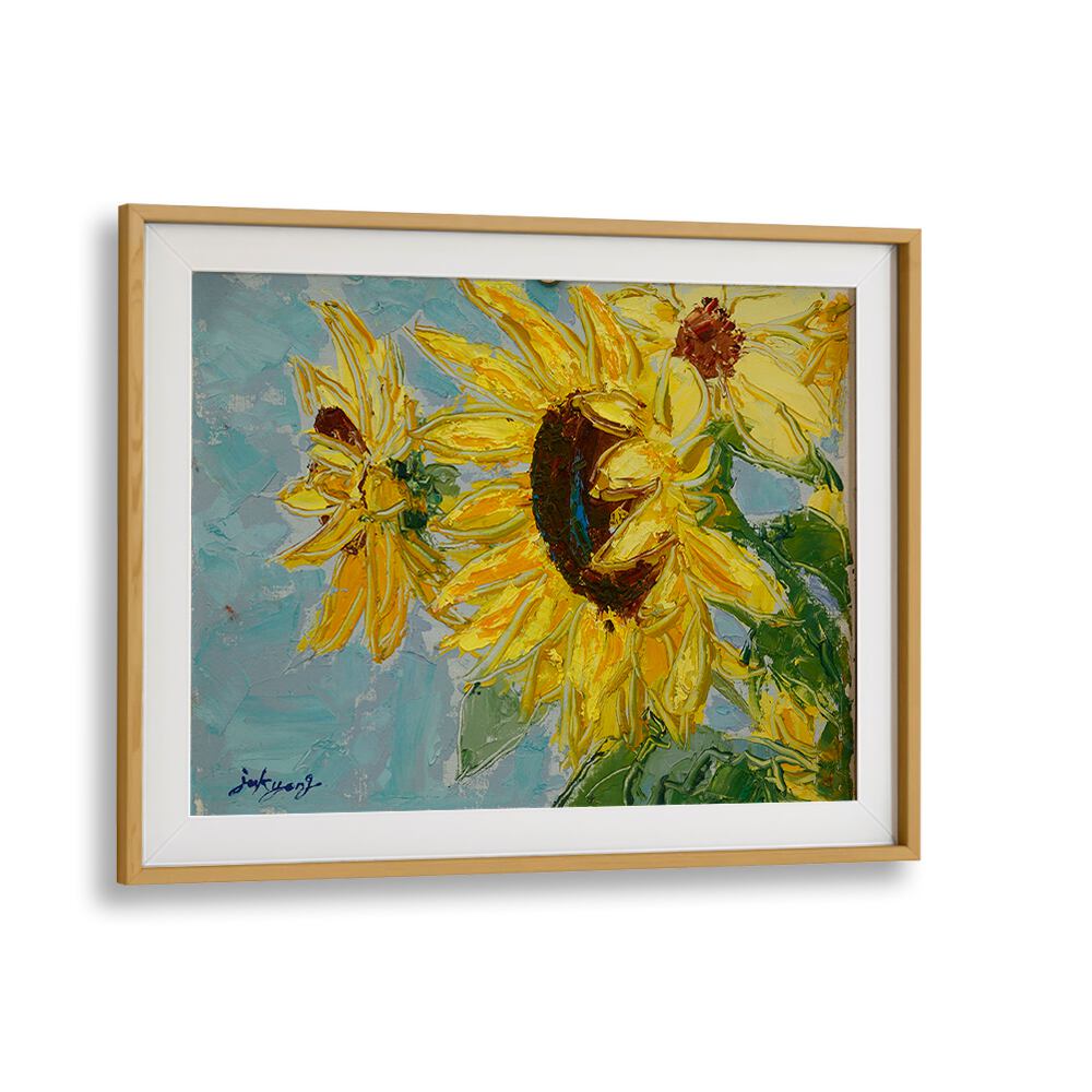 Bright and vibrant SUN FLOWER CANVAS, FLORAL FLOWER PAINTINGS, perfect for adding charm to any space.