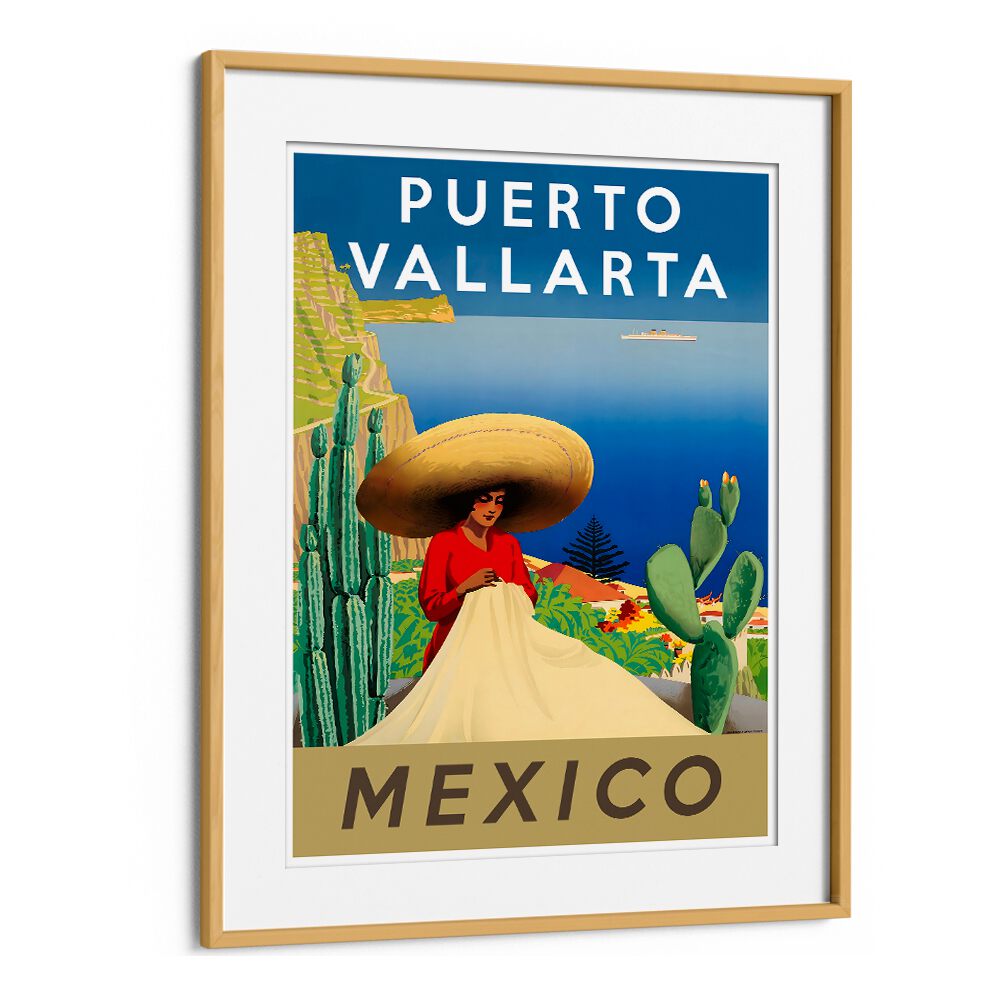 Vibrant MEXICO III, VINTAGE TRAVEL POSTERS showcase Puerto Vallarta's beauty and charm, perfect for travel lovers.