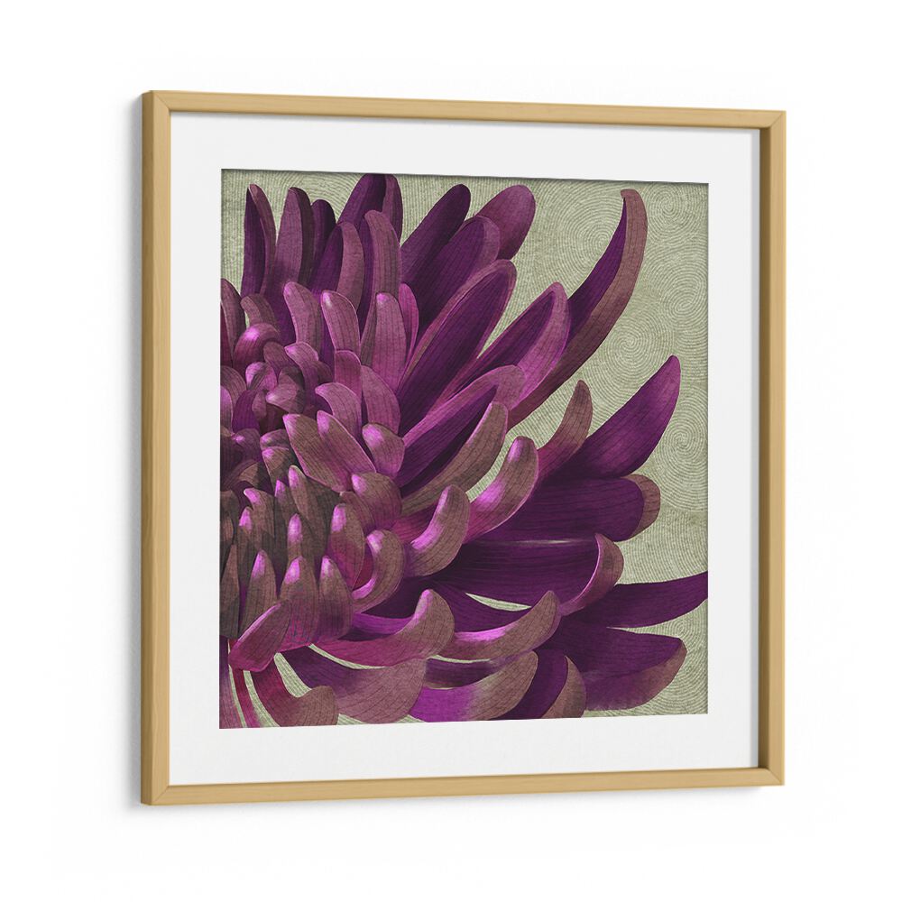 Chrysanthemum Purple, floral flower paintings bring vibrant elegance to any space, showcasing rich purple hues beautifully.