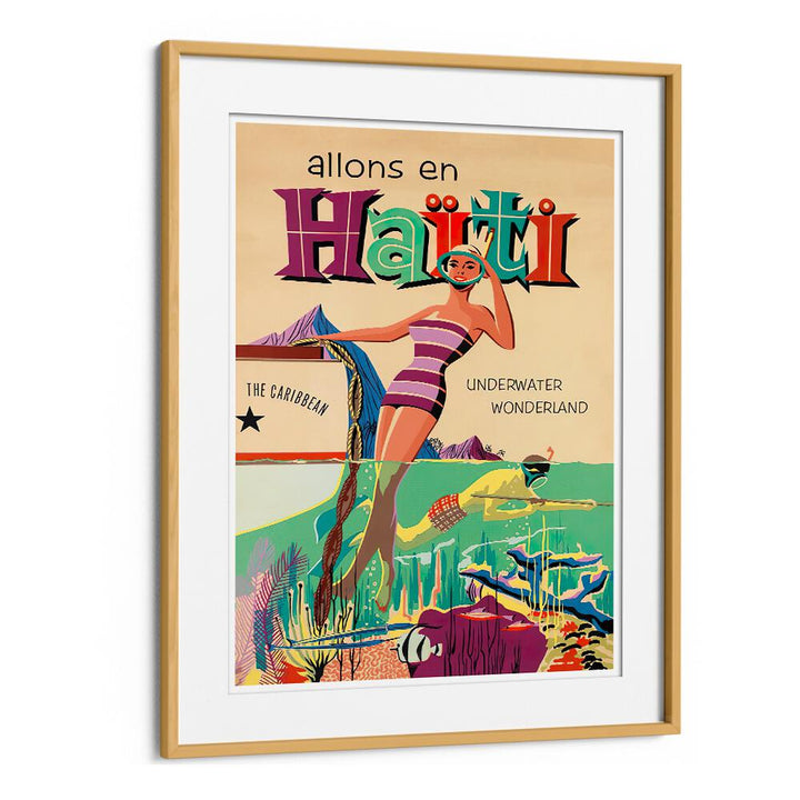 ALLONS EN HAITI, VINTAGE TRAVEL POSTERS showcase vibrant Caribbean culture and beauty, perfect for any decor.