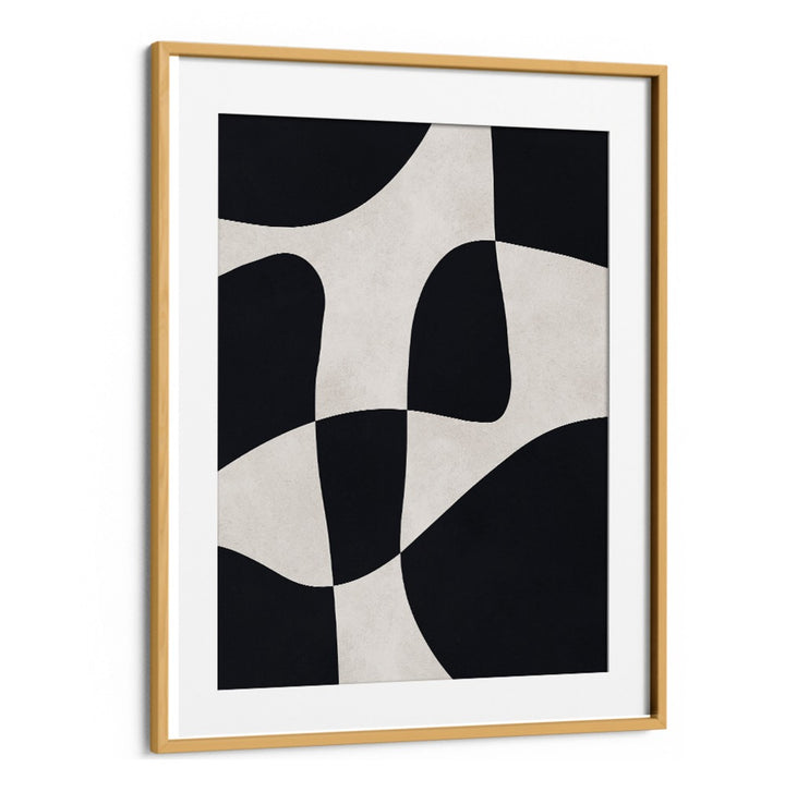 Modern CURVED SHAPES 3, ABSTRACT PAINTINGS in a stylish frame, perfect for enhancing any contemporary space.