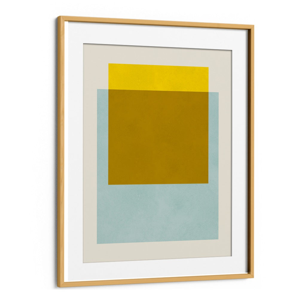 Vibrant COLORFUL OVERLAY II, GEOMETRIC ART PRINTS featured in a stylish frame, perfect for enhancing any space.