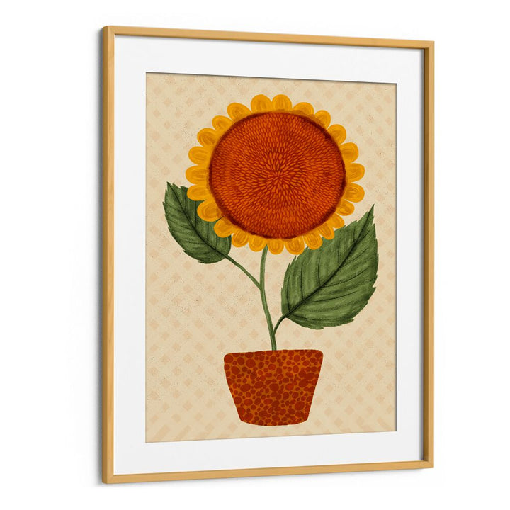 Bright and colorful SUNFLOWER POT, FLORAL FLOWER PAINTINGS, perfect for adding charm to any decor.