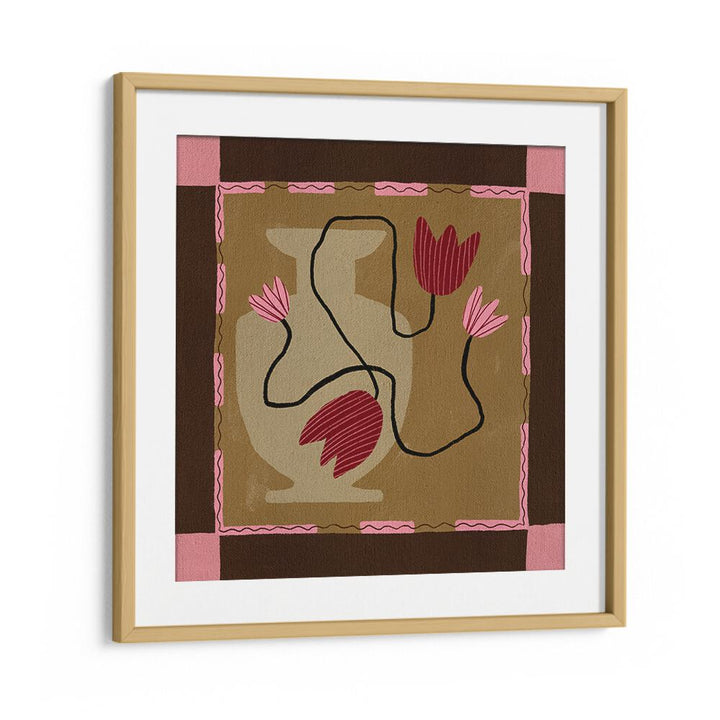 Vibrant floral design in OUT OF VASE BLOOMS IV, FLORAL FLOWER PAINTINGS, perfect for contemporary home decor.
