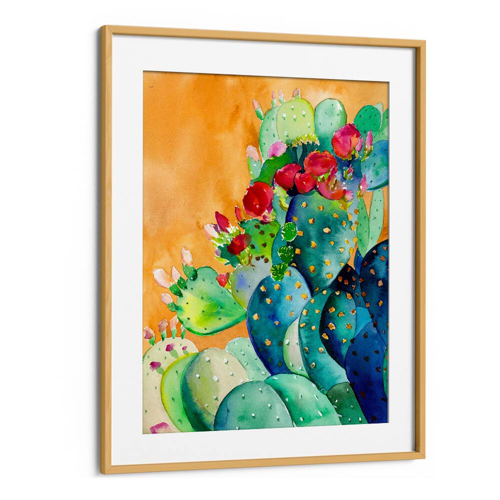 CACTUS GARDEN , FLORAL FLOWER PAINTINGS